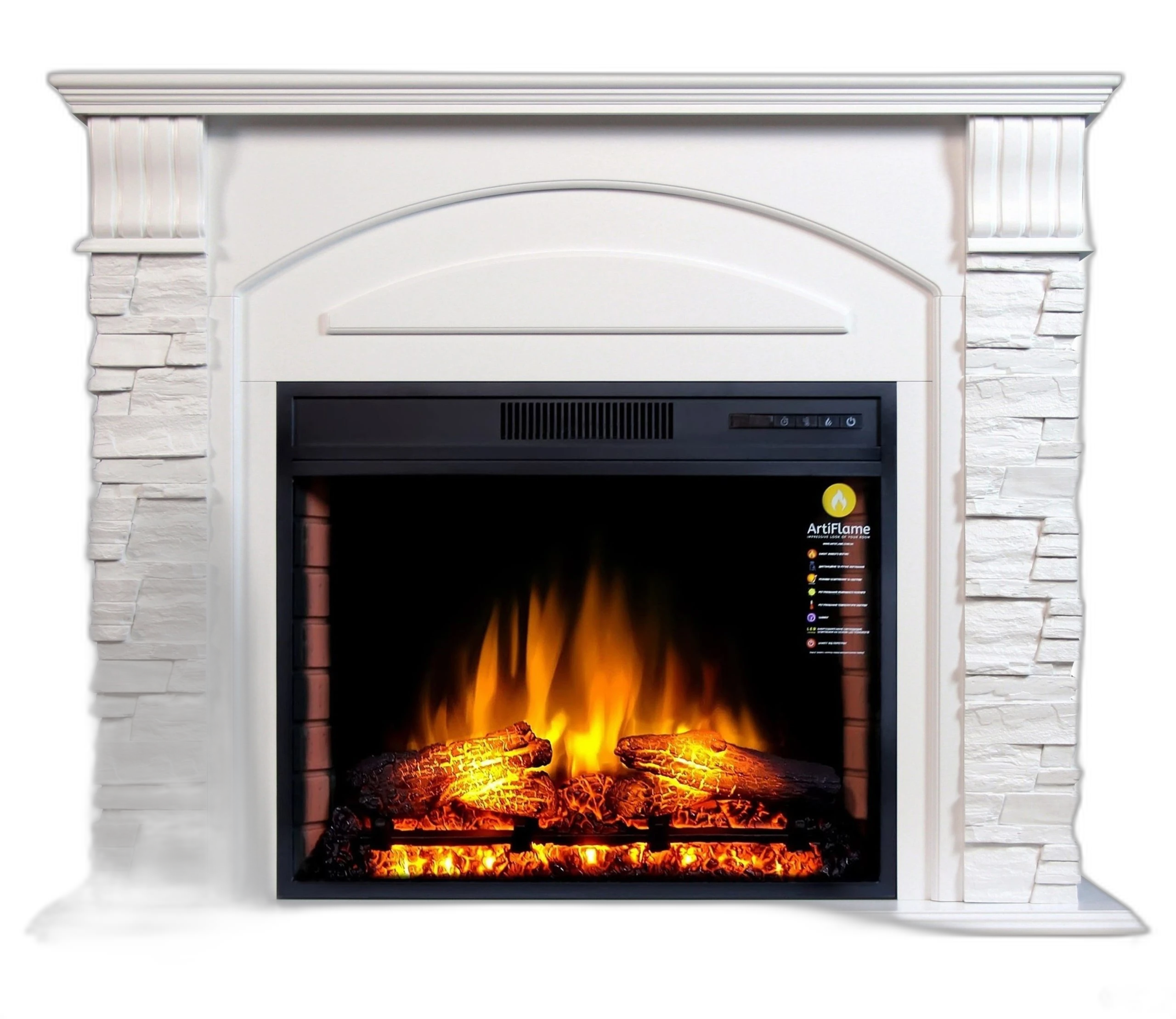 Камінокомплект ArtiFlame ALIOTH AF28S БІЛИЙ Б’ЯНКО (зі звуком)