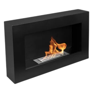 Біокамін GLOBMETAL настінний 650х400 BOX чорний матовий