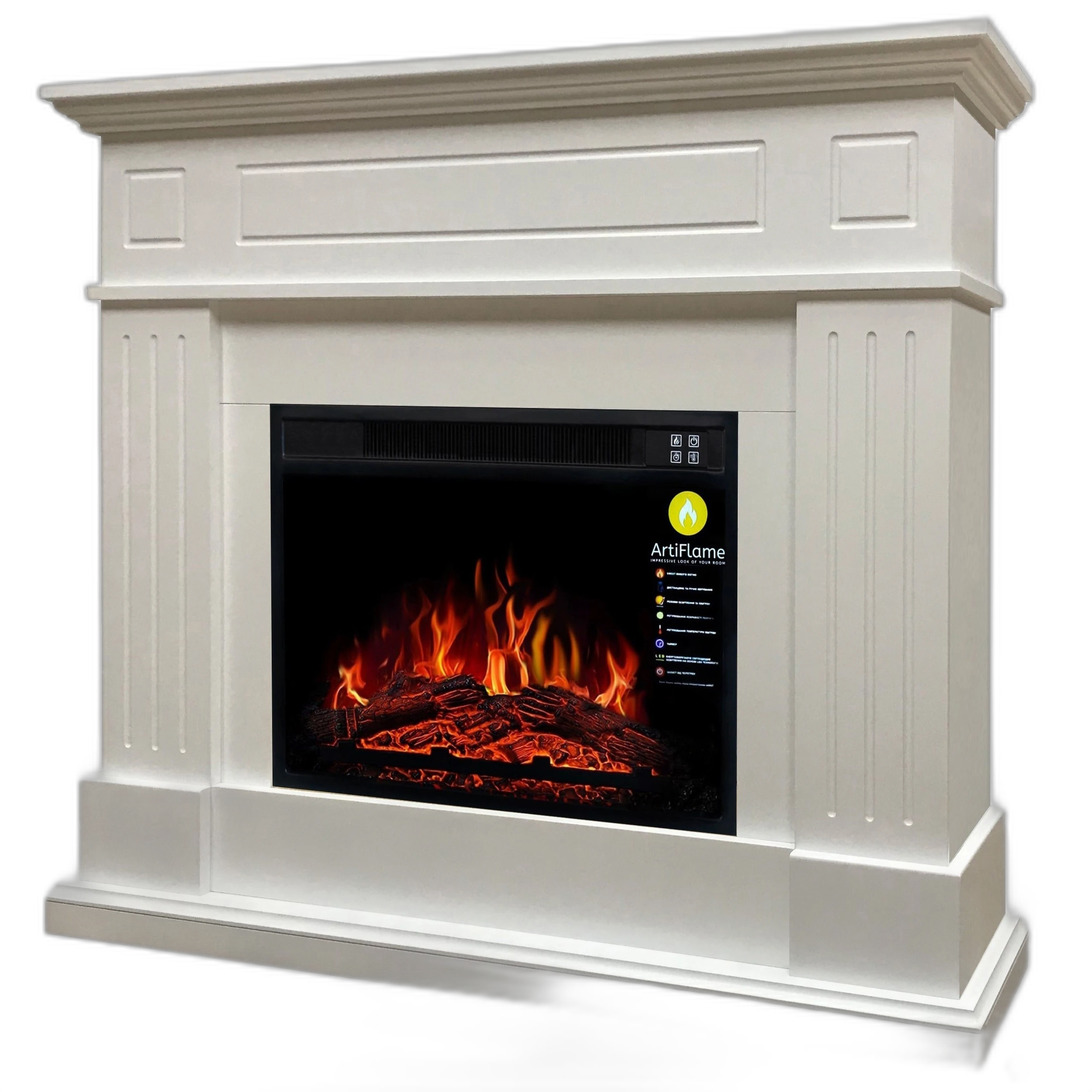 Камінокомплект ArtiFlame LAURITZ AF23S БІЛИЙ ВАНІЛЬ (зі звуком)