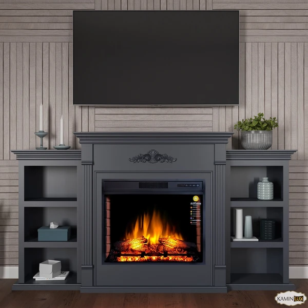 Камінокомплект ArtiFlame NEW YORK AF28S СІРИЙ ГРАФІТ (зі звуком)