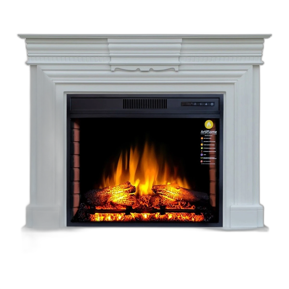 Камінокомплект ArtiFlame LESTER AF28S БІЛИЙ Б’ЯНКО (зі звуком)