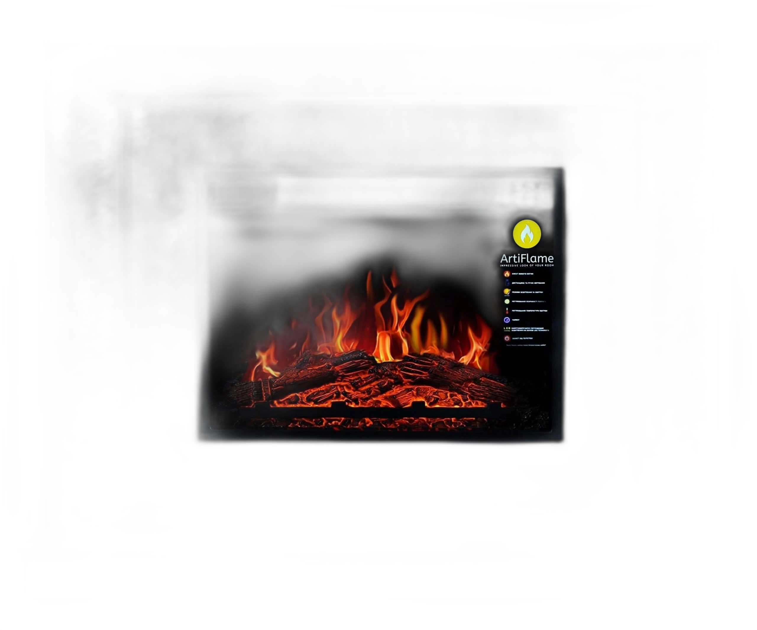 Камінокомплект із світлодіодним підсвічуванням ArtiFlame LUCCA AF23S ВЕНГЕ (зі звуком)