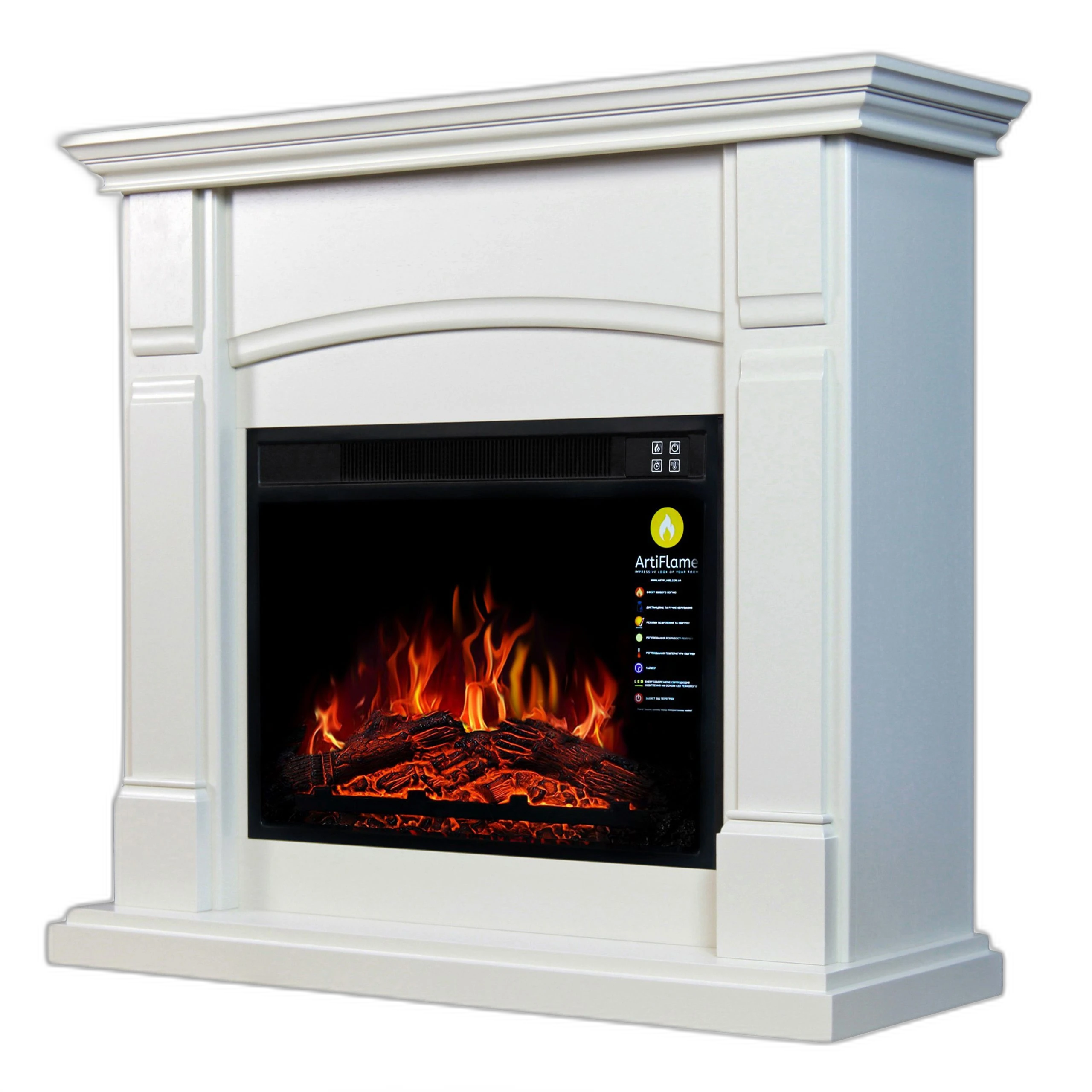 Камінокомплект ArtiFlame MANCHESTER AF23 БІЛИЙ ДУБ