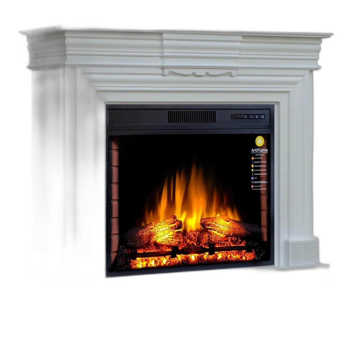 Камінокомплект ArtiFlame LESTER AF28S БІЛИЙ Б’ЯНКО (зі звуком)