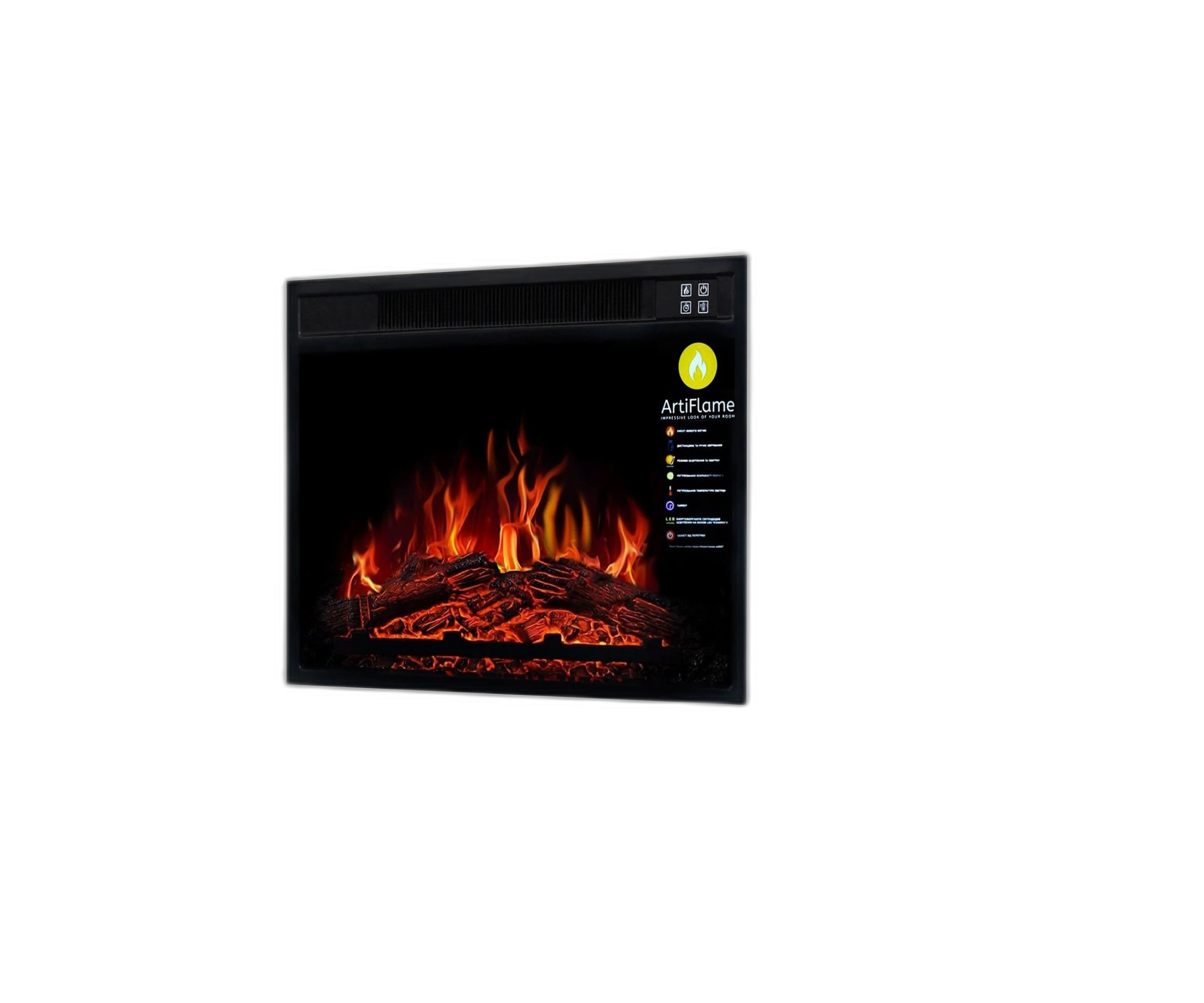Камінокомплект із світлодіодним підсвічуванням ArtiFlame LUCCA AF23S БІЛИЙ Б’ЯНКО (зі звуком)