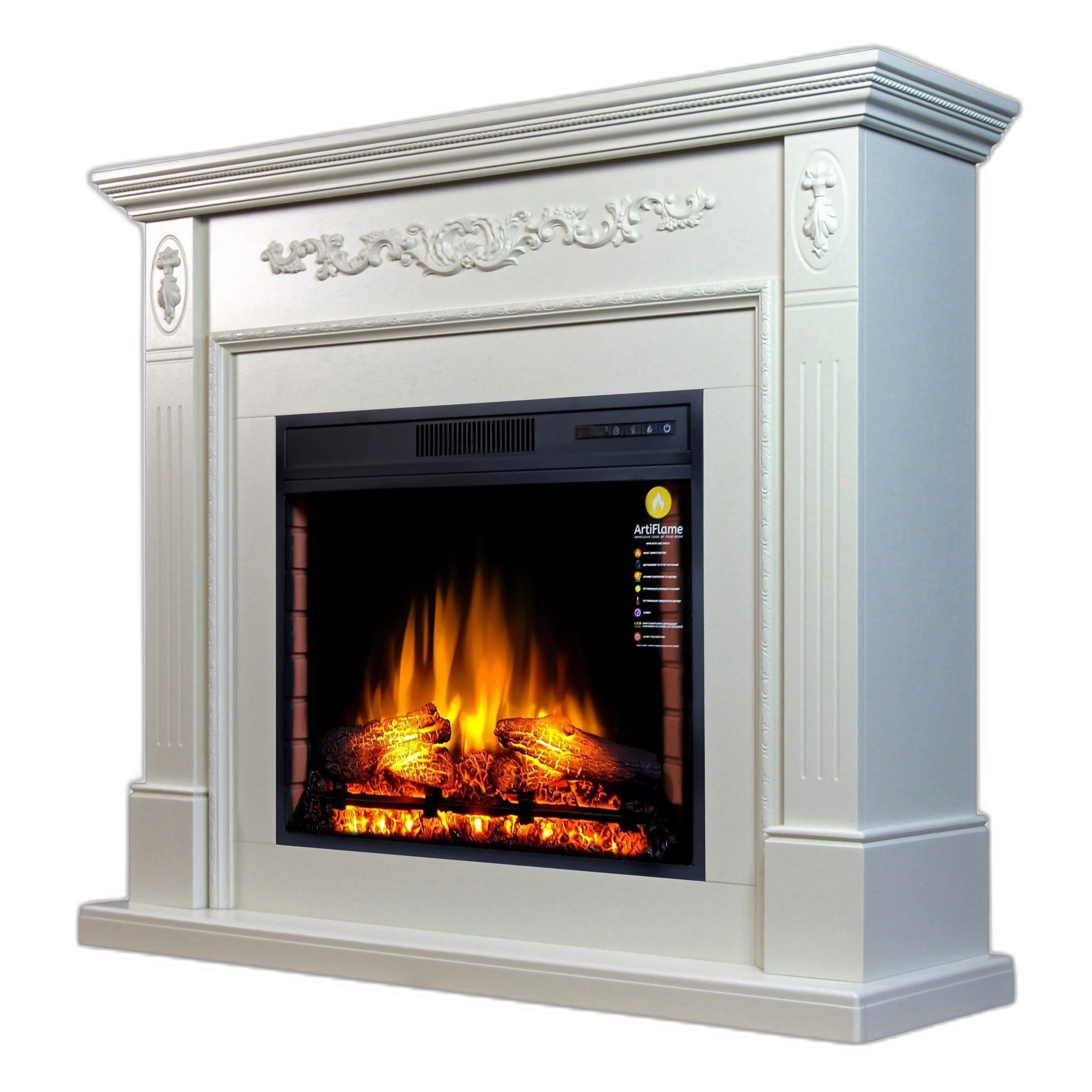Камінокомплект ArtiFlame SOHO AF28S БІЛИЙ ДУБ (зі звуком)
