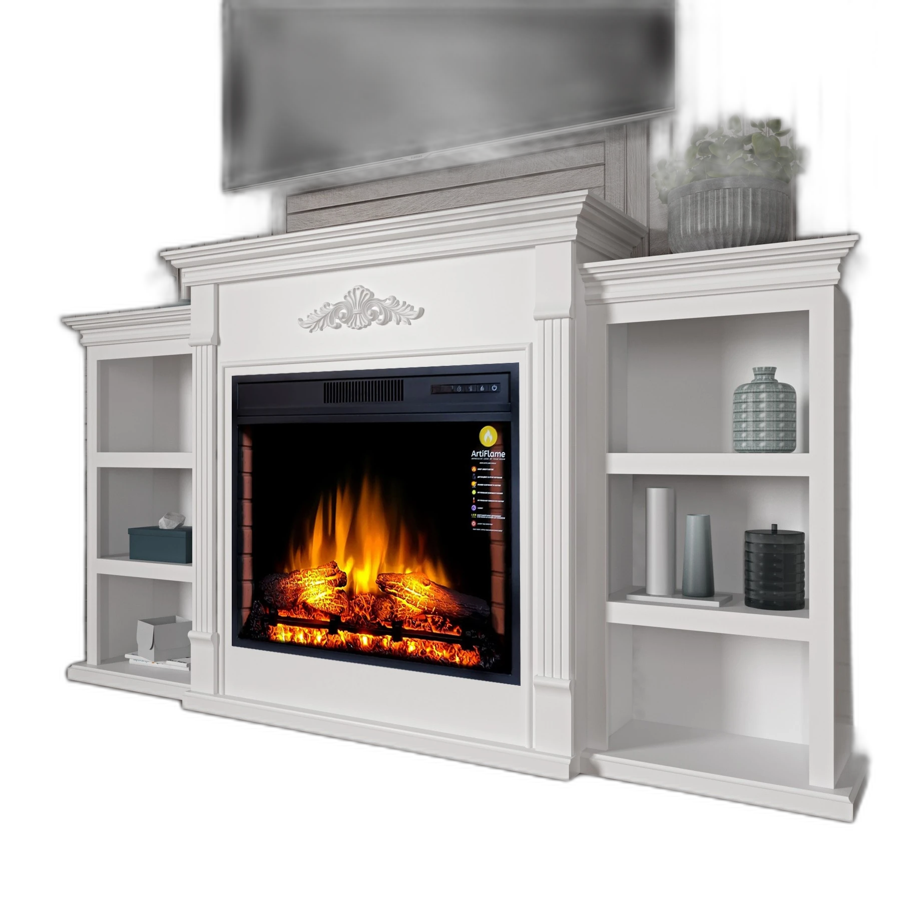 Камінокомплект ArtiFlame NEW YORK AF28S БІЛИЙ Б’ЯНКО (зі звуком)