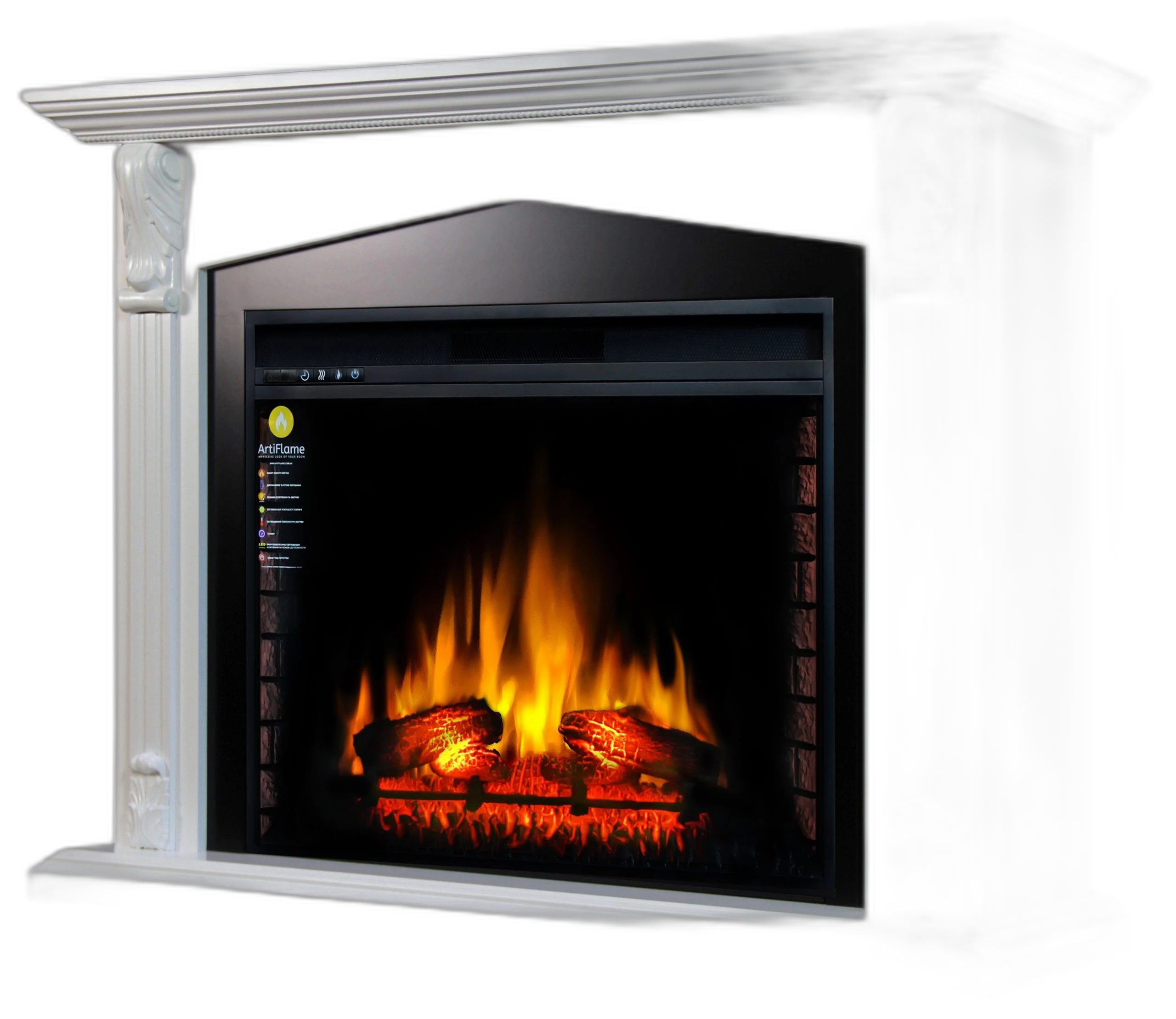 Камінокомплект ArtiFlame PRAGA AF33 БІЛИЙ Б’ЯНКО