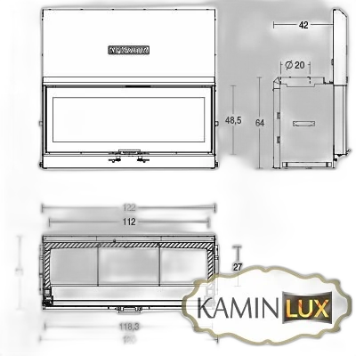 Камінна топка PIAZZETTA MC 120/48 SL