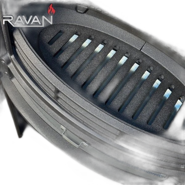 Чавунна піч камін Ravan Deluxe 14 кВт на дровах