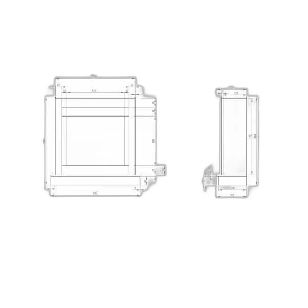 Камінокомплект AFLAMO SIMPLE LED 60 3D з обігрівом (горіх)