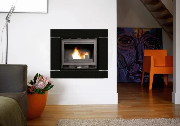 Чавунна камінна топка UNIFLAM 600 ECO 8 кВт з шибером