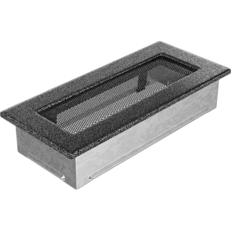 Камінна решітка 11x24 чорно-срібна Kratki