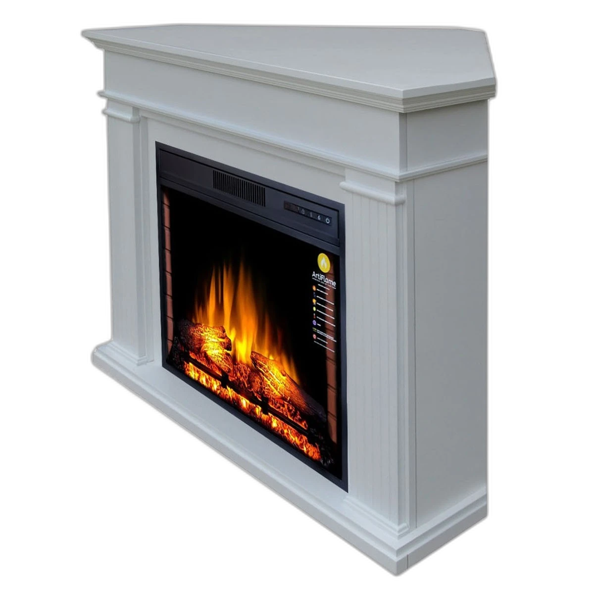 Камінокомплект кутовий ArtiFlame ANDANTE CORNER AF28S БІЛИЙ ВАНІЛЬ (зі звуком)