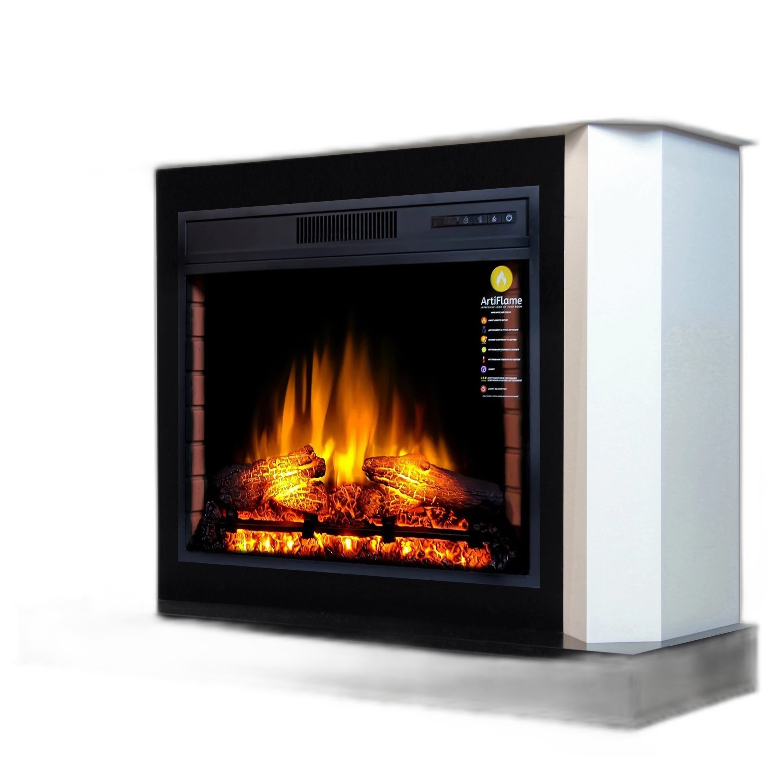 Камінокомплект ArtiFlame YUKON AF28S БІЛИЙ Б’ЯНКО (зі звуком)