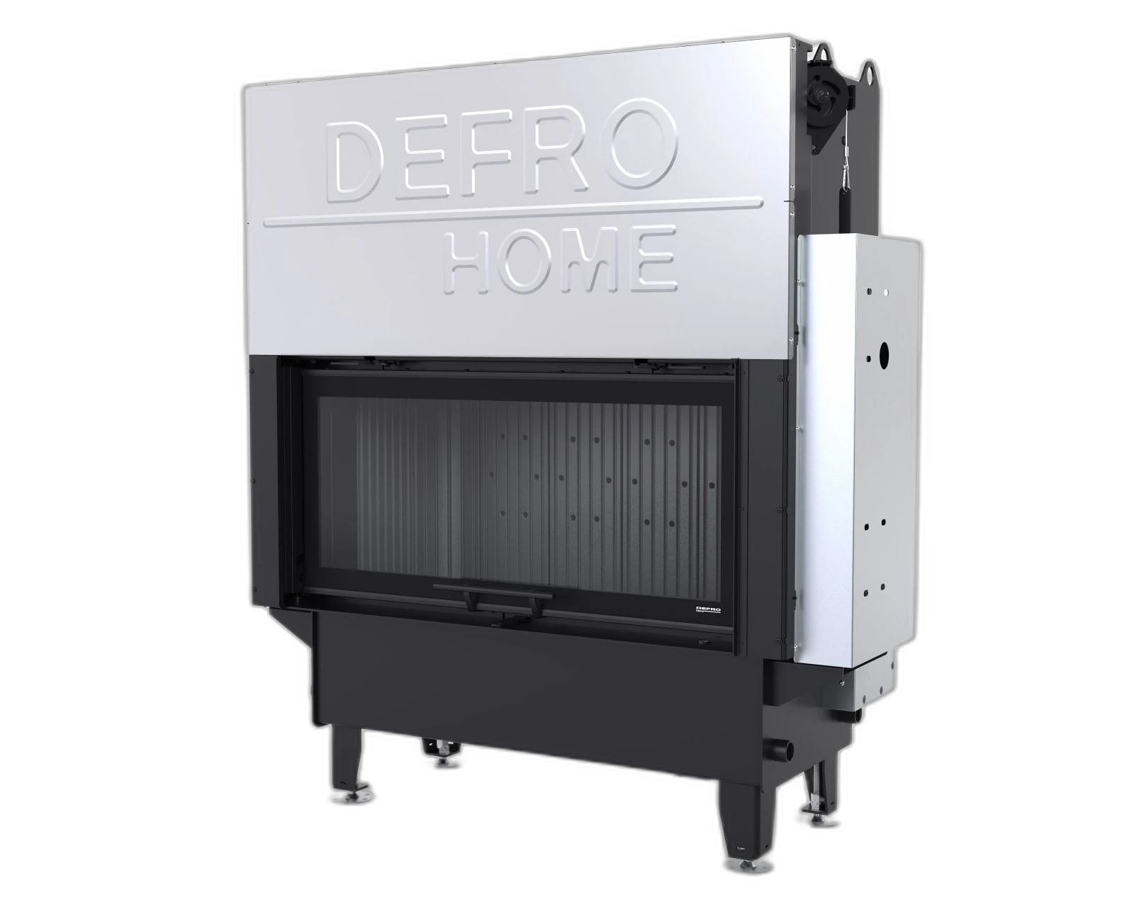 Камінна топка з водяним контуром Defro Home RIVA L G SHORT (чорний шамот)