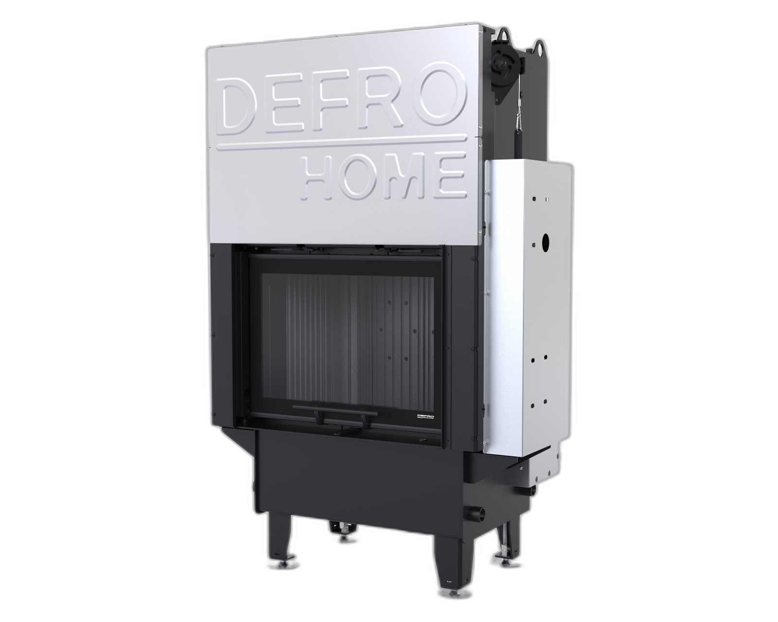 Камінна топка з водяним контуром Defro Home RIVA S G SHORT (чорний шамот)