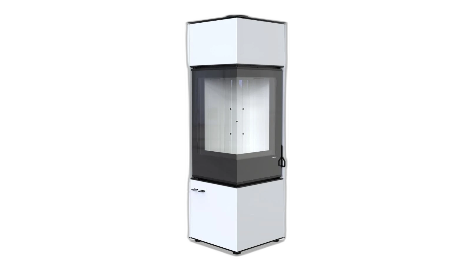 Сталева піч Defro Home QUADROOM LONG Білий