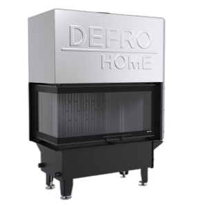 Камінна топка з водяним контуром Defro Home RIVA M BL G SHORT (чорний шамот)