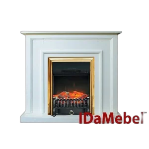 Камінокомплект IDaMebel Adele Royal Flame Fobos Gold з обігрівом (білий)