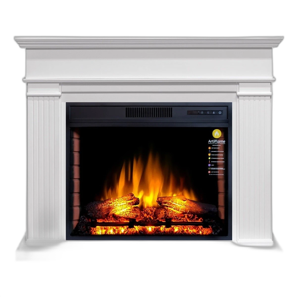 Камінокомплект кутовий ArtiFlame ANDANTE CORNER AF28S БІЛИЙ ВАНІЛЬ (зі звуком)