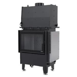 Камінна топка з водяним контуром Defro Home RIVA S SHORT (чорний шамот)