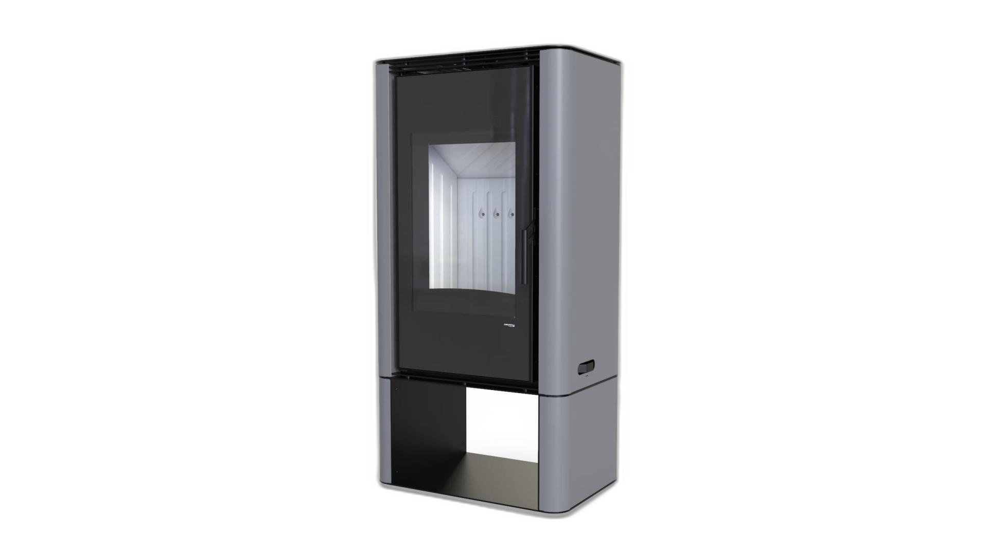 Сталева піч Defro Home SOLUM LOG Сірий