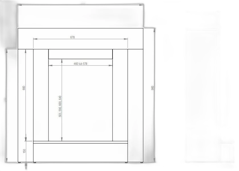 Камінокомплект AFLAMO SIMPLE LED 60 3D з обігрівом (бетон)