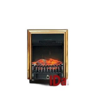 Камінокомплект IDaMebel Julia Brown Royal Flame Fobos Gold з обігрівом (білий)