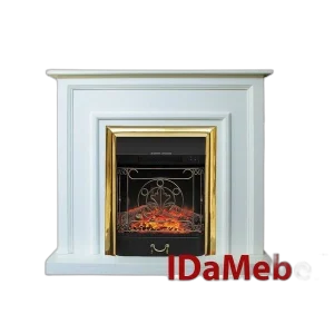 Камінокомплект IDaMebel Adele Royal Flame Majestic Gold з обігрівом (білий)