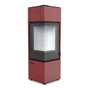 Сталева піч Defro Home QUADROOM LONG Червоний