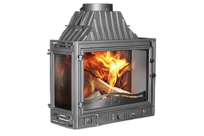 Чавунна камінна топка KawMet W3 16.7 кВт з трьохстороннім склом