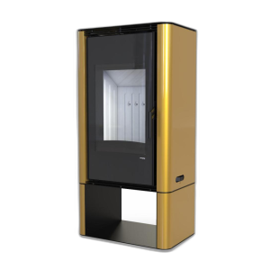 Сталева піч Defro Home SOLUM LOG Золотий