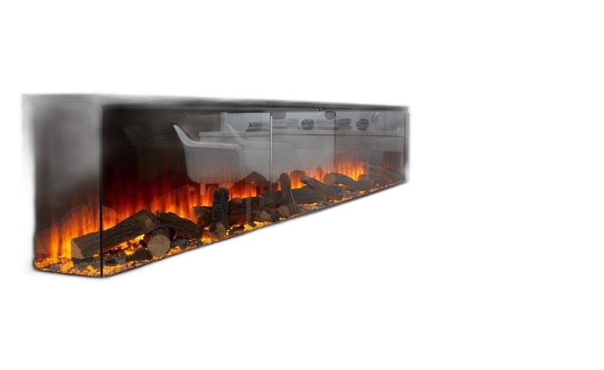 Настінний електрокамін British Fires NEW FOREST 2400 тристоронній