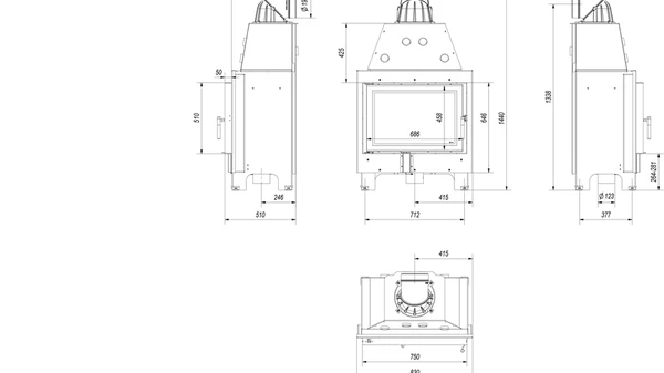 Камінна топка Kratki MBO 15 (15 кВт)