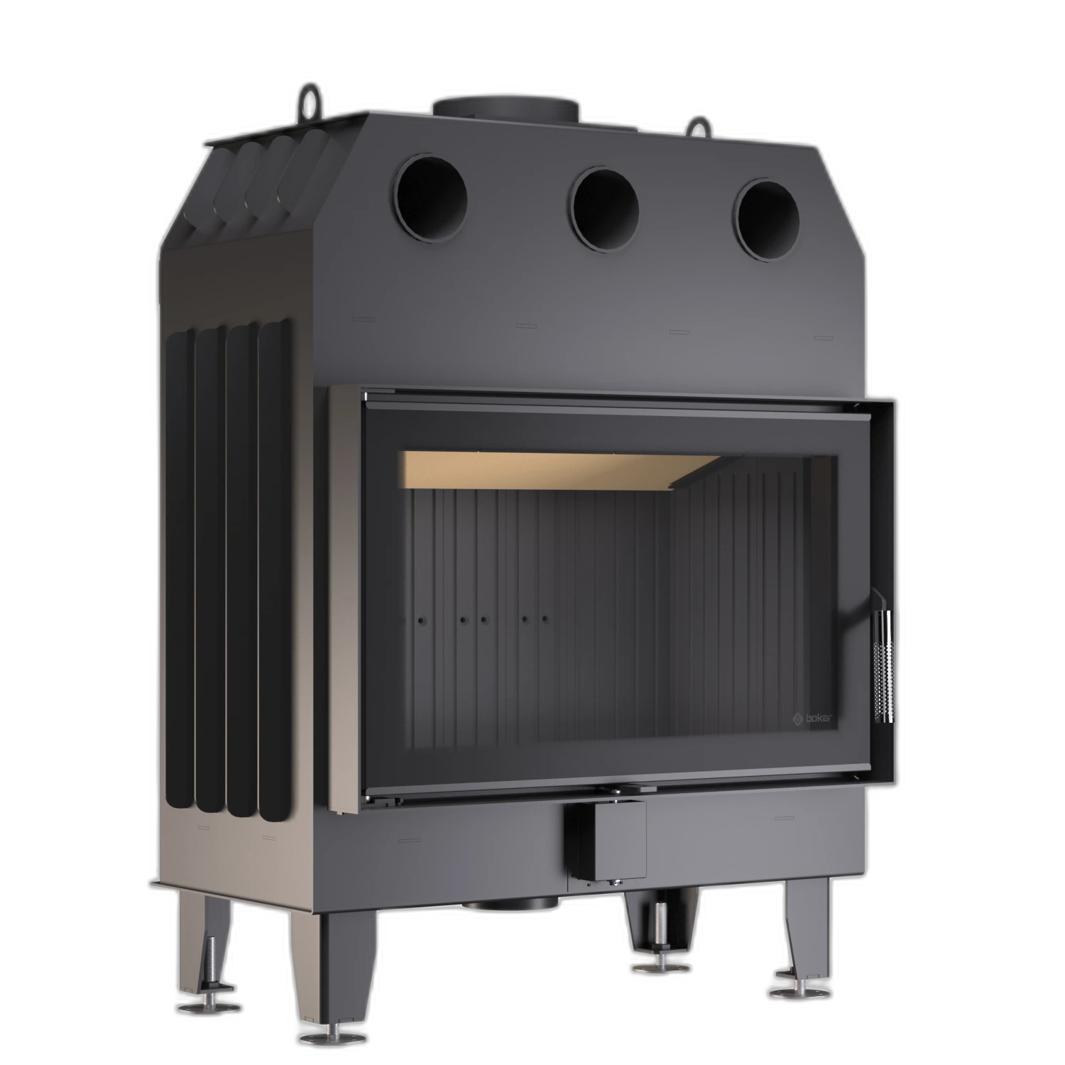 Камінна топка BOKAR 8050 (16,8 kW ) black ceramatex
