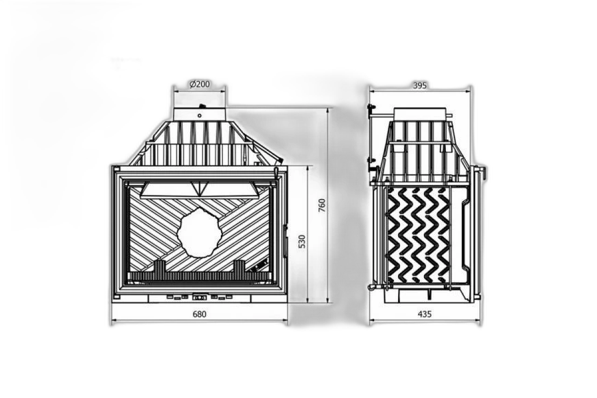 Чавунна камінна топка KawMet W11 18.1 кВт