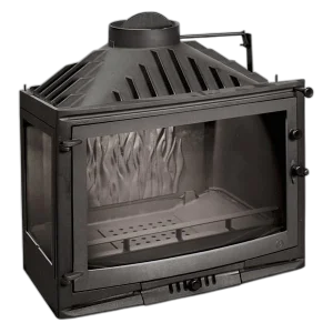 Чавунна камінна топка UNIFLAM 700 SELENIC ECO LB 14 кВт з шибером і кутовим склом
