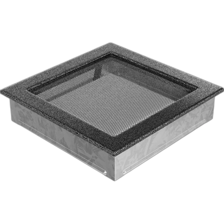 Камінна решітка 22x22 чорно-срібна Kratki