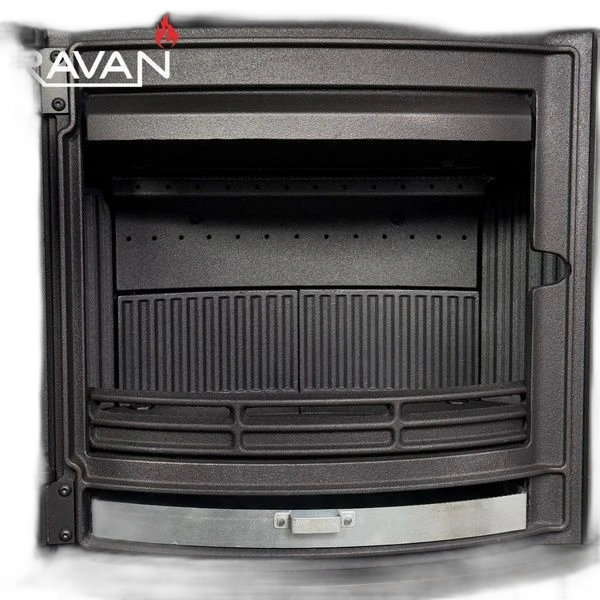 Чавунна піч камін Ravan Deluxe 14 кВт на дровах