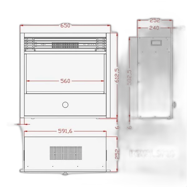 Парова електрична вставка Royal 3D Etna SF05 з обігрівом