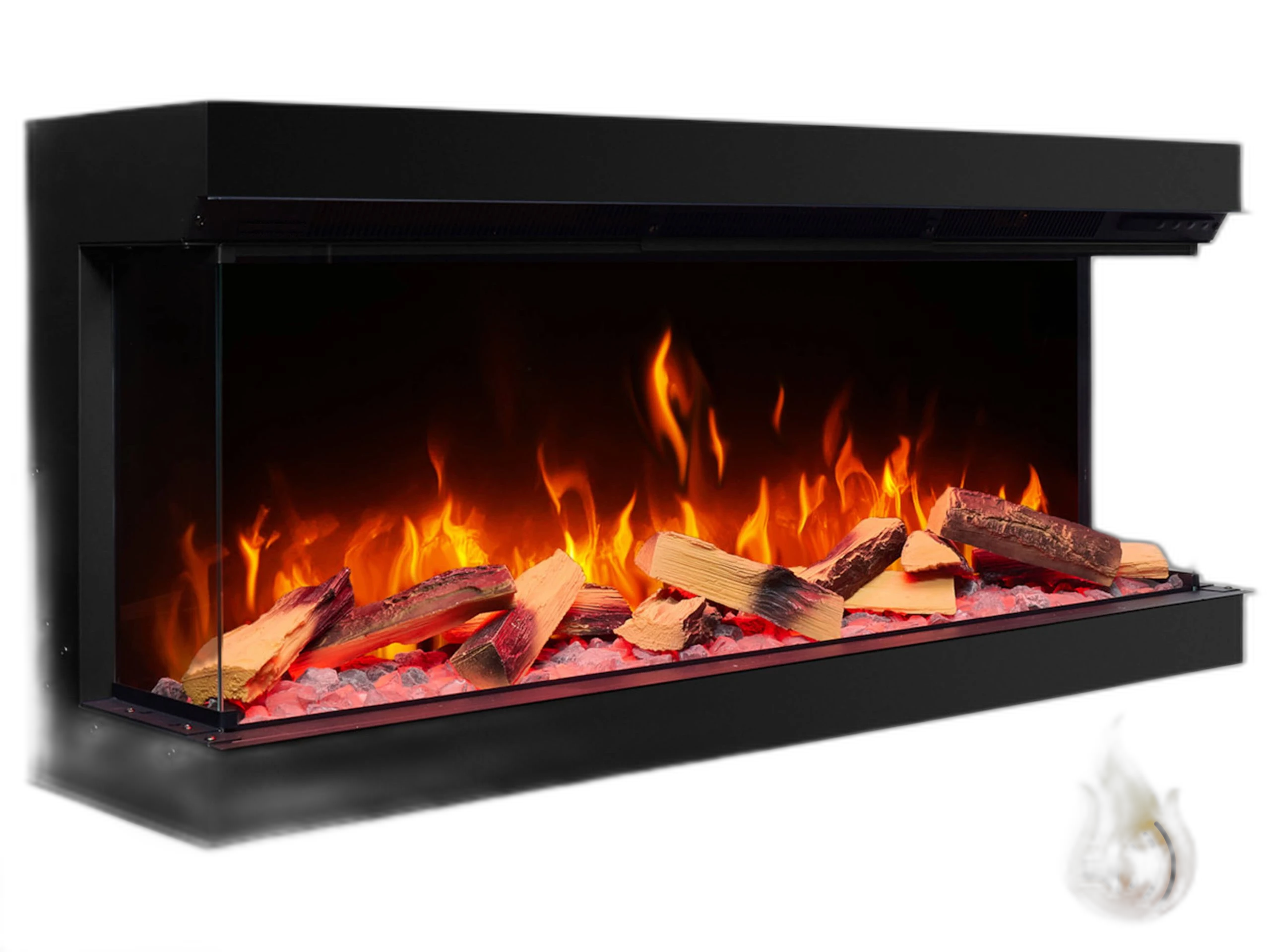 Електрокамін ArtiFlame AF50TS – тристоронній, ширина 125 см, з 3D-ефектом полум’я, обігрівом і Wi-Fi