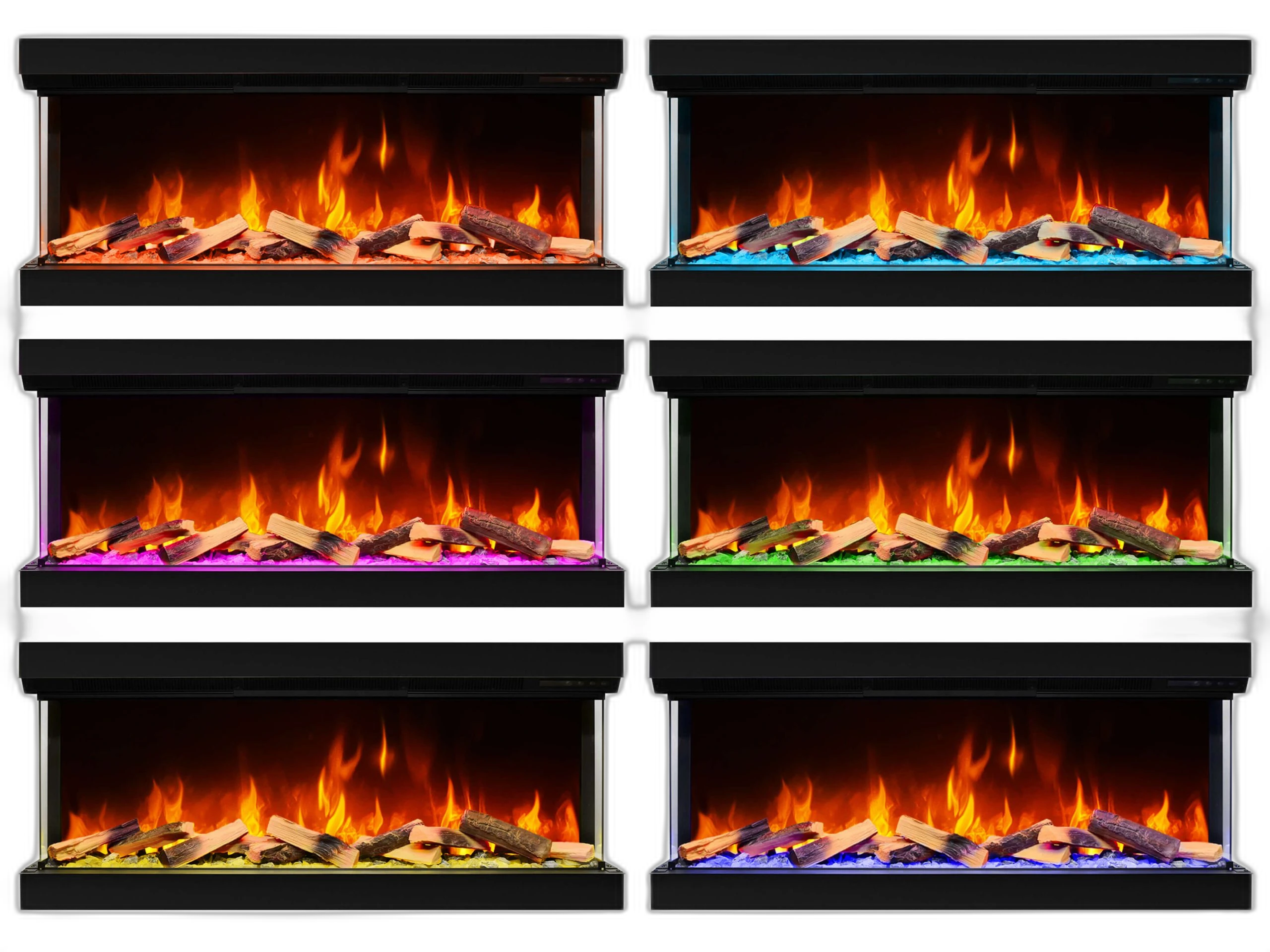 Електрокамін ArtiFlame AF50TS – тристоронній, ширина 125 см, з 3D-ефектом полум’я, обігрівом і Wi-Fi
