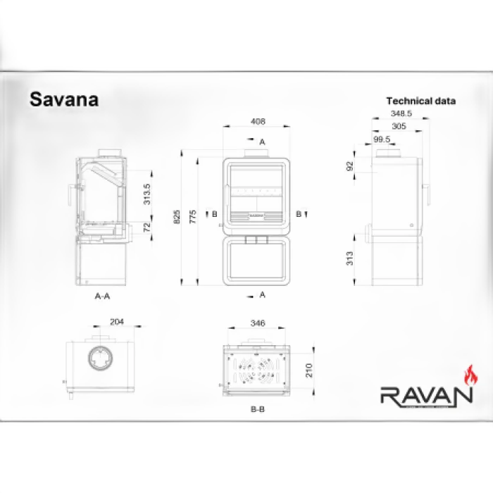 Чавунна піч Ravan Savana