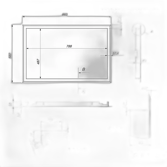 Декоративна рамка для каміна SAVEN 80x50