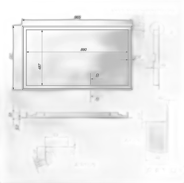 Декоративна рамка для каміна SAVEN 90x50