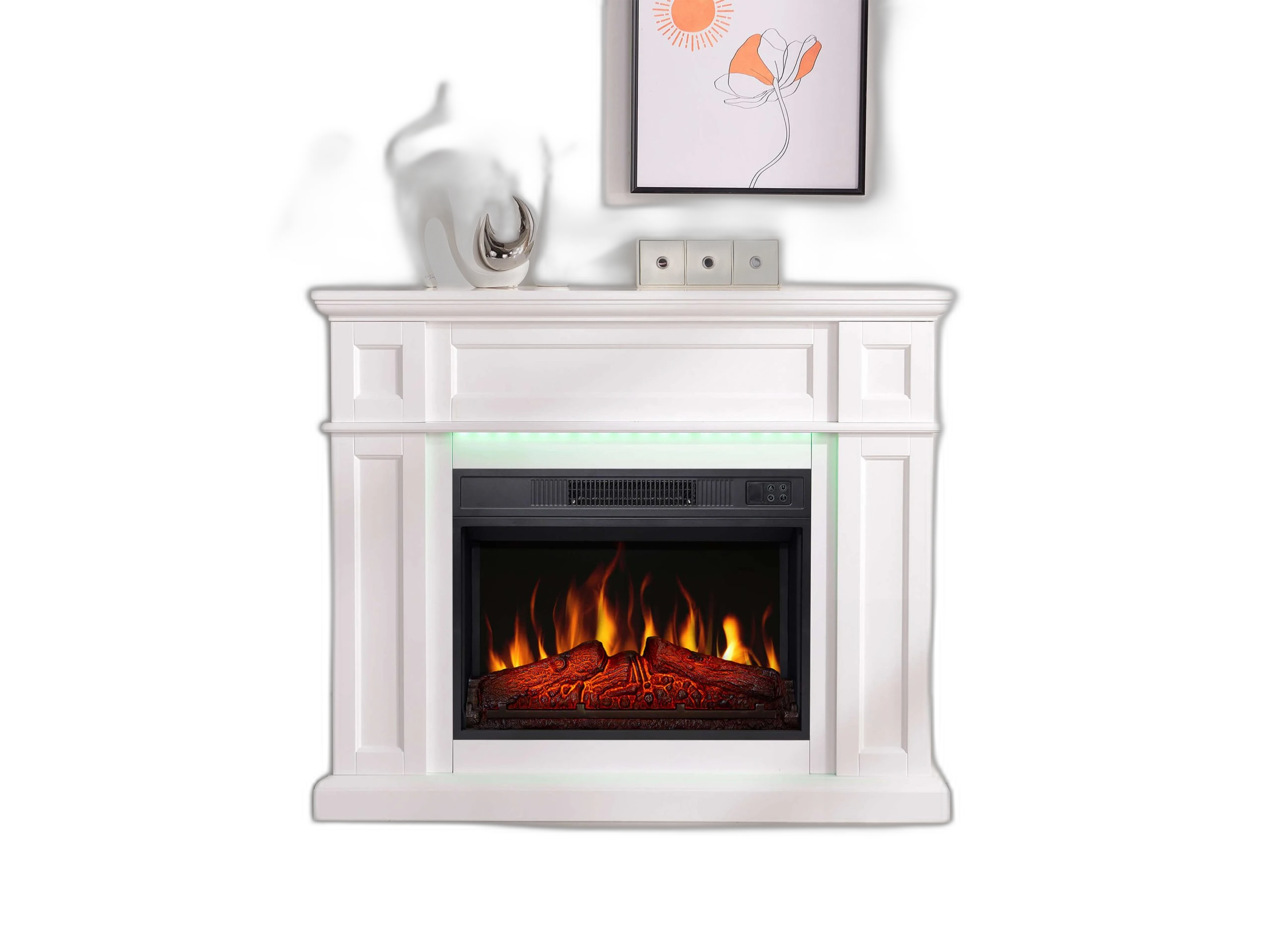 Електрокамін ArtiFlame Linz AF23S білий з LED підсвічуванням