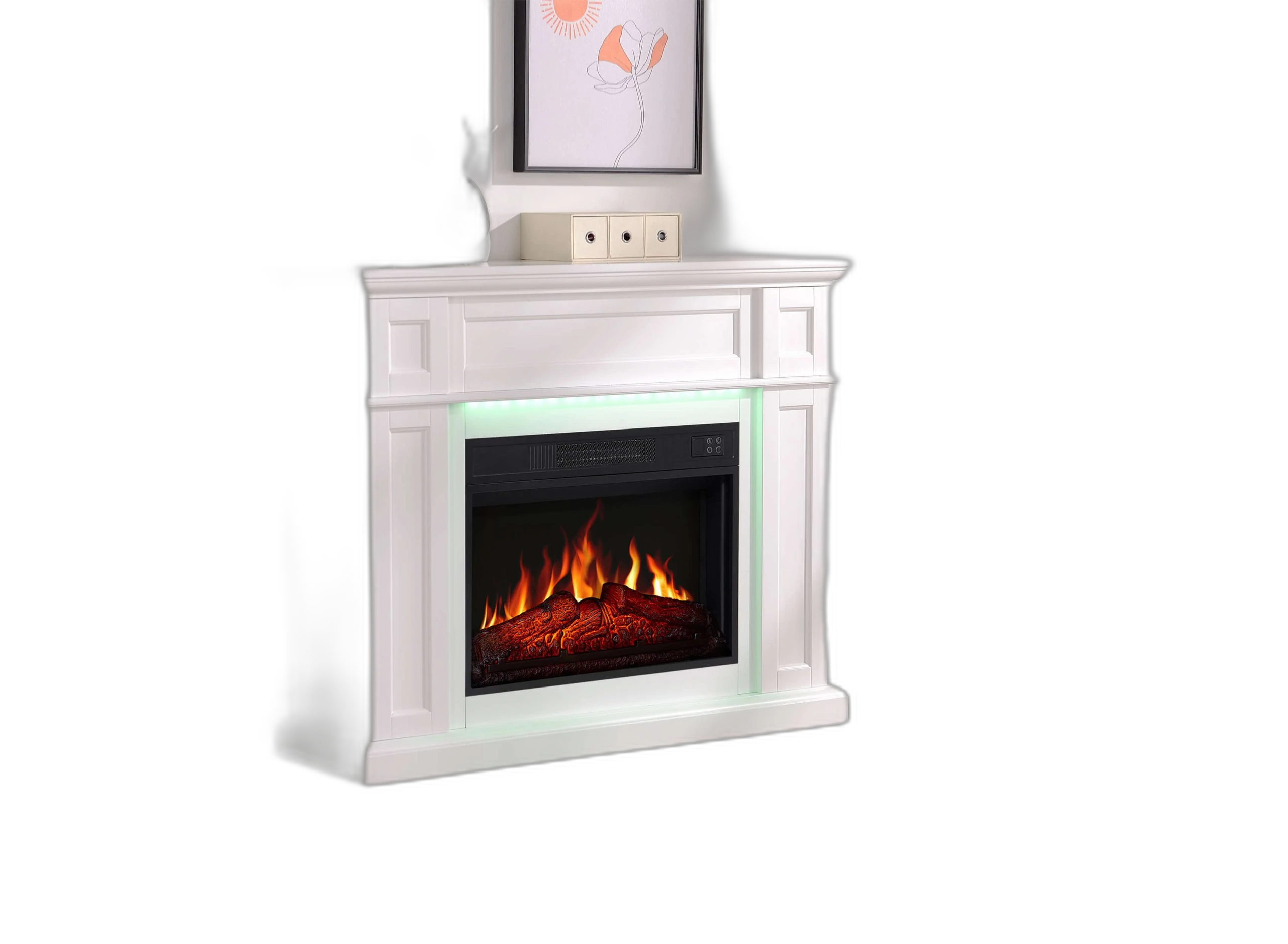 Електрокамін ArtiFlame Linz AF23S білий з LED підсвічуванням