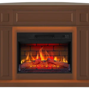 Електрокамін універсальний 2в1 ArtiFlame Linz AF23BS коричневий з LED підсвічуванням