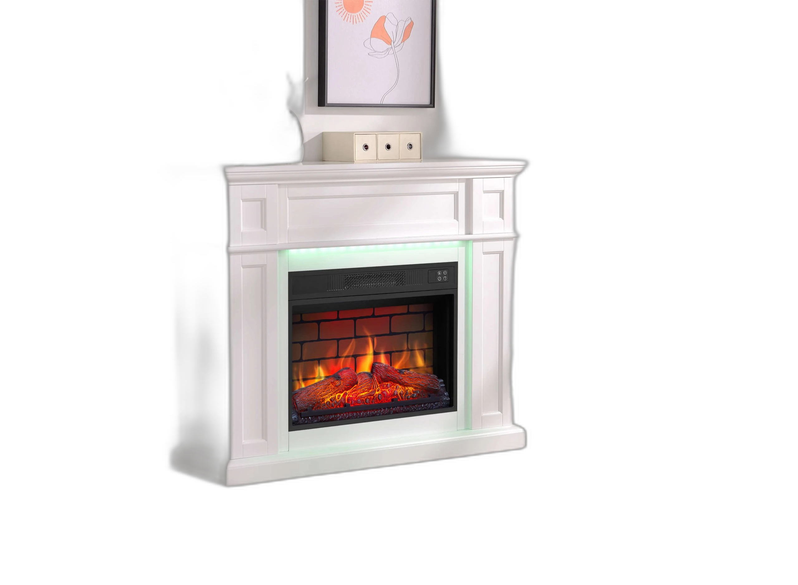 Електрокамін ArtiFlame Linz AF23BS білий з LED підсвічуванням
